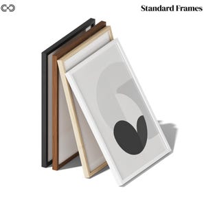 Premium American Oak Frames | Black, White, Oak & Walnut Finishes | Modern Minimalist Wall Art Frame | Gallery Quality Picture Frame image 8