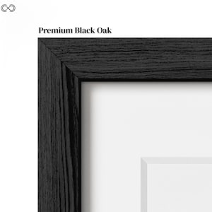 Premium American Oak Frames | Black, White, Oak & Walnut Finishes | Modern Minimalist Wall Art Frame | Gallery Quality Picture Frame image 11