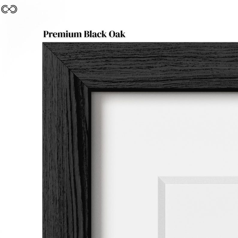 Premium American Oak Frames | Black, White, Oak & Walnut Finishes | Modern Minimalist Wall Art Frame | Gallery Quality Picture Frame image 11