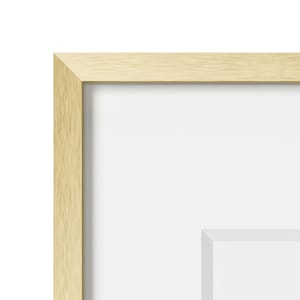 Premium Brushed Metal Frames | Silver, Gold, Black & White Finishes | Real Glass | White Mat | Modern Minimalist Wall Art Frame image 5