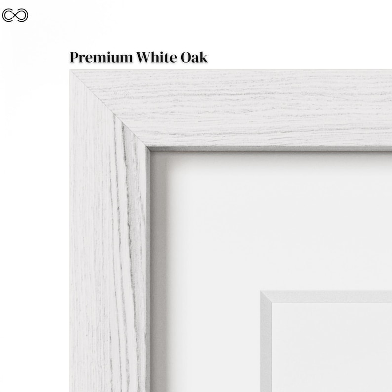 Premium American Oak Frames | Black, White, Oak & Walnut Finishes | Modern Minimalist Wall Art Frame | Gallery Quality Picture Frame image 12