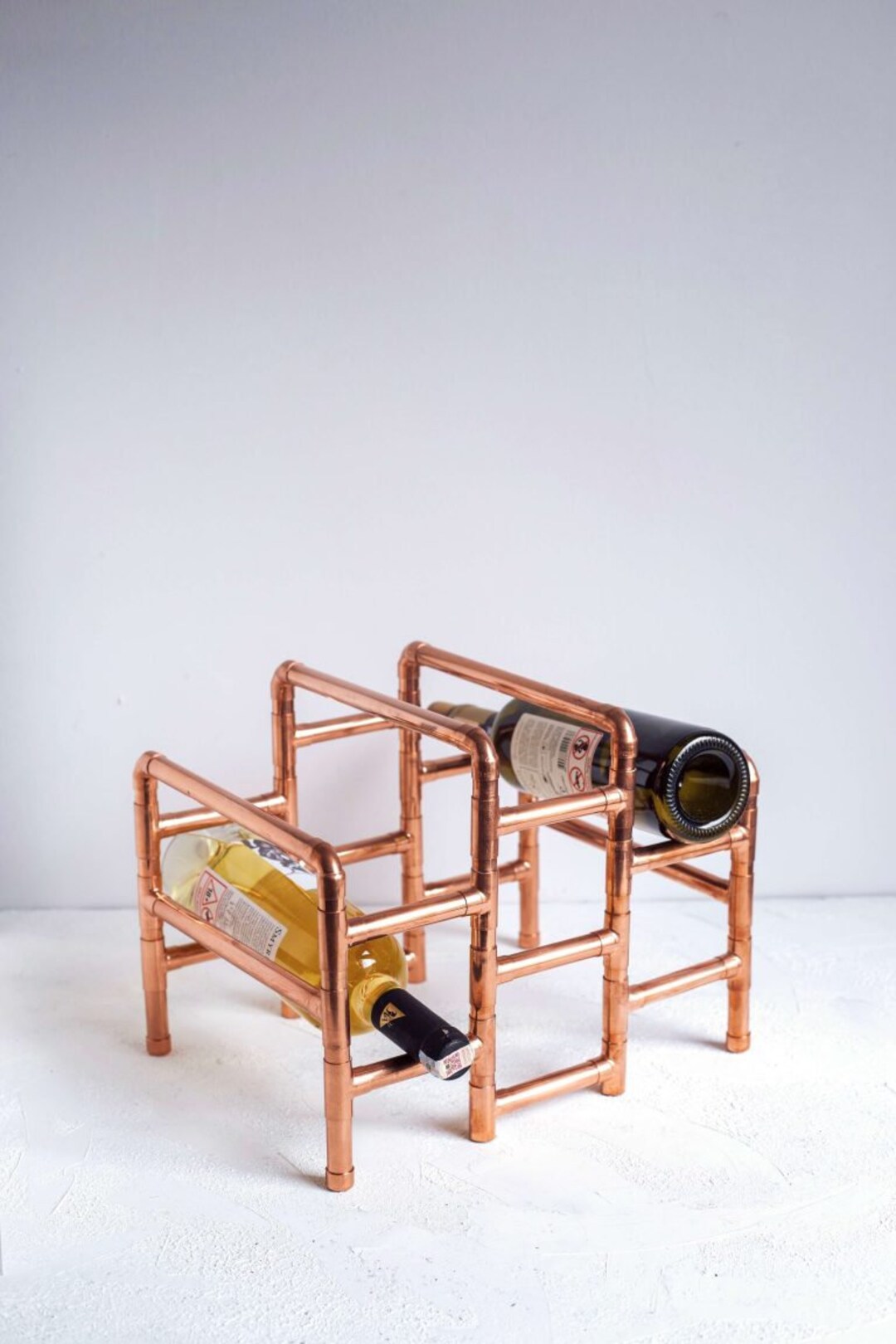 Copper Wine Rack/art Copper Wine Rack/ Design Copper Wine Rack Etsy