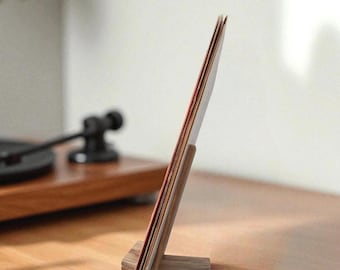 Vinyl Record Holder, Solid Walnut Storage Rack