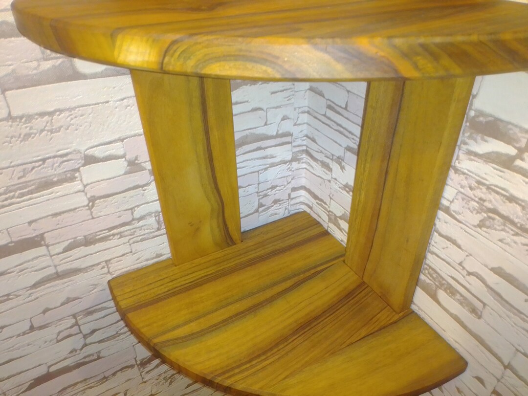 Wooden Corner Shelf, Walnut Corner Shelf,floating Stand, Corner Stand