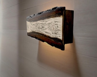 Aplique de pared de madera de roble