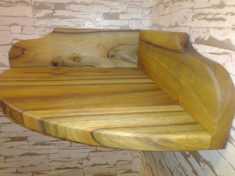 Wooden Corner Shelf, Walnut Corner Shelf,floating Stand, Corner Stand