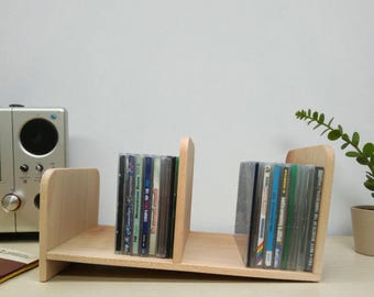 CD holder – Wooden storage rack, Handmade organizer