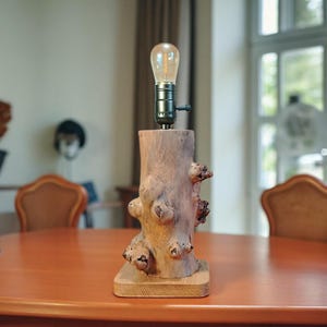 Wood Branch Desk Lamp Rustic Wooden Table Light