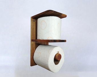 Toilet Roll Holder Wall Mounted with Shelf