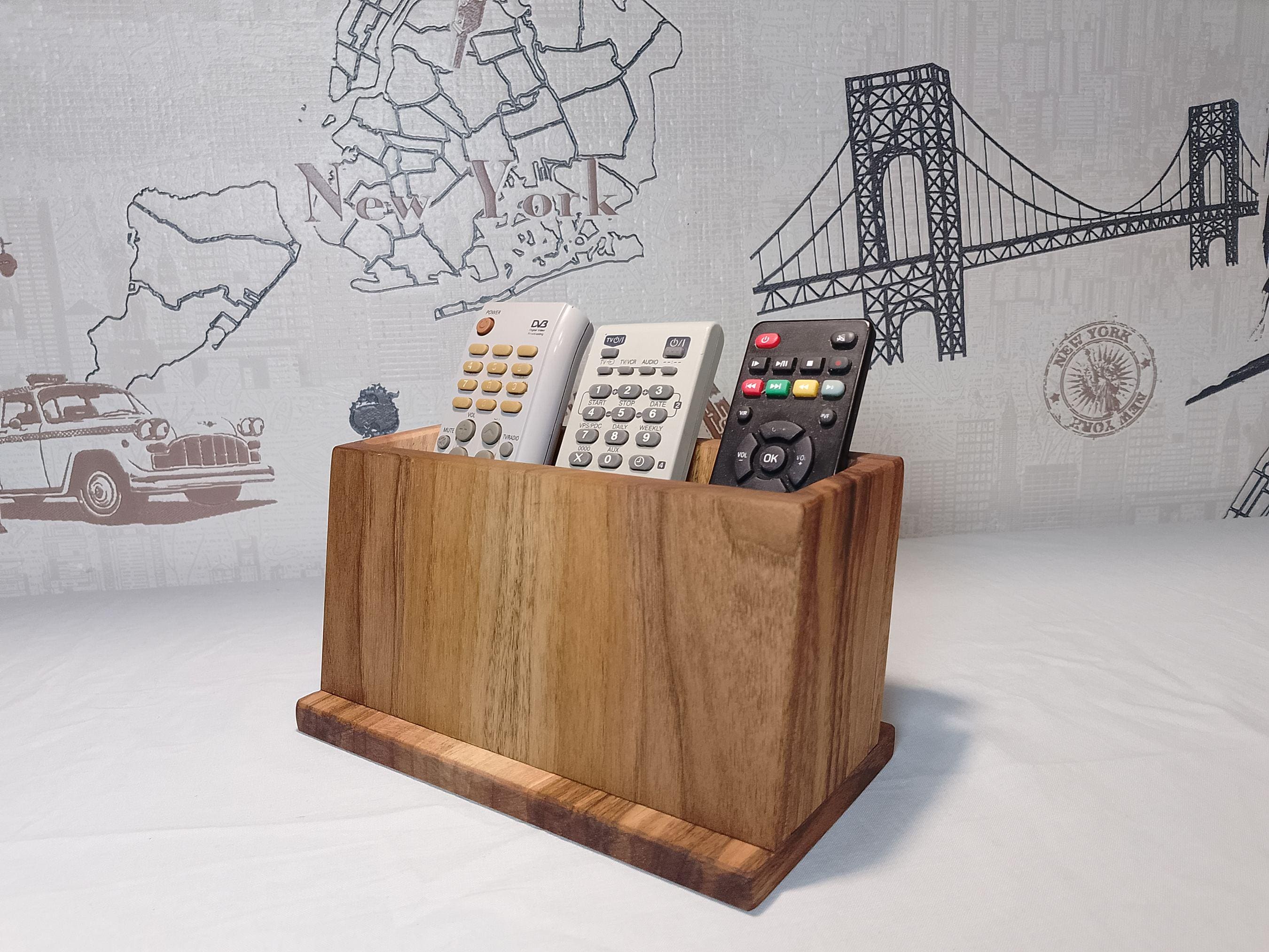 Wooden box, Controller holder, TV remote holder, Remote stand 