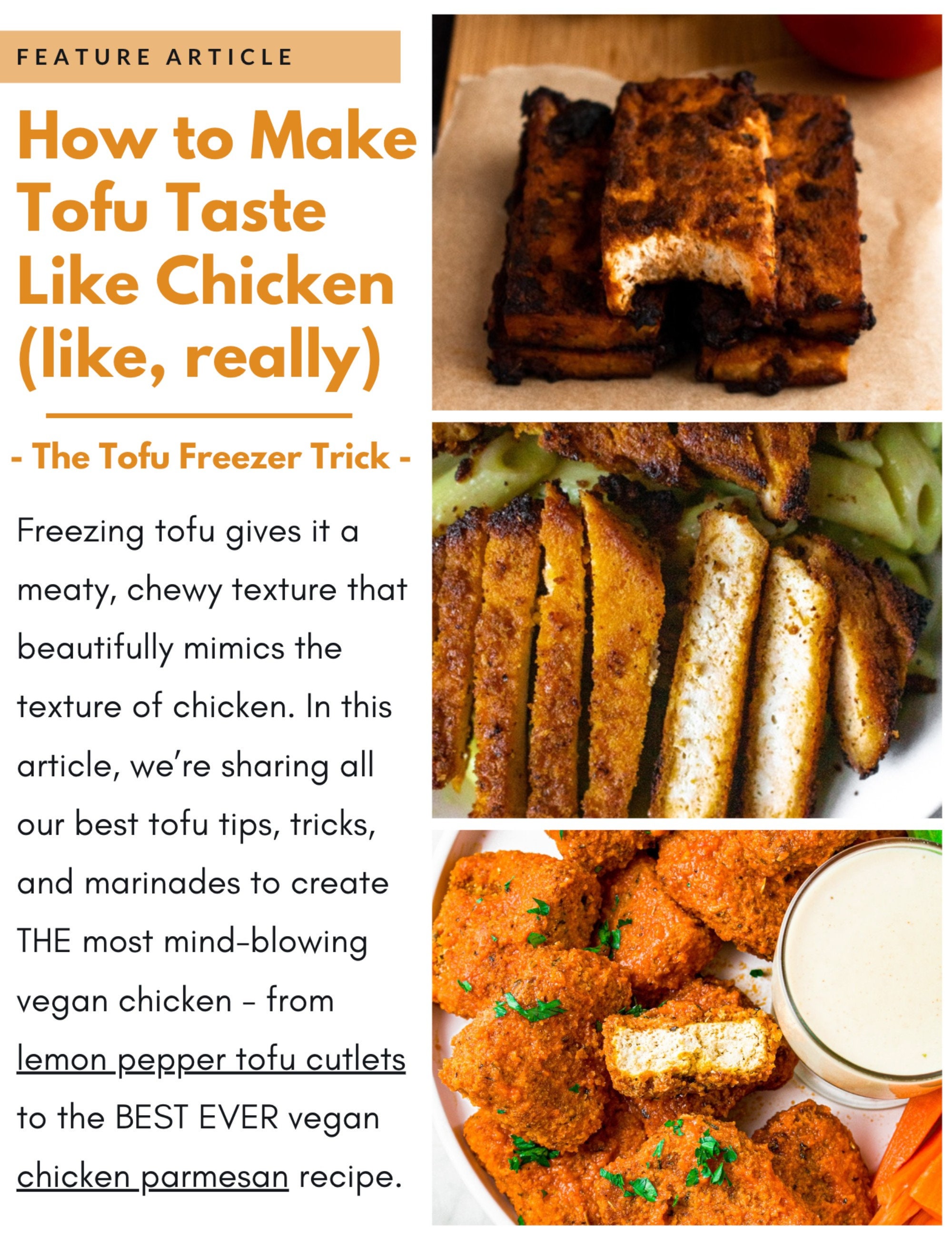 How to Make Tofu Taste Like Chicken - Vegan Tofu Recipes Digital Ebook