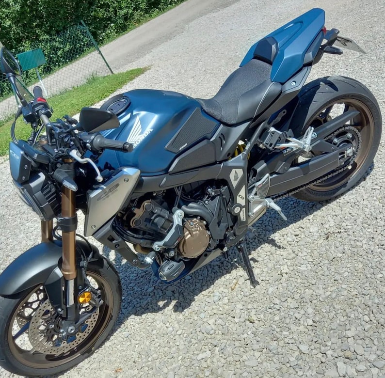 Custom Metallic/Acryllic Motorbike Parts: Honda CB650R neo set of 8 Alu & black logo
