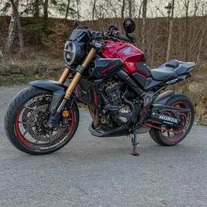 Custom Metallic/Acryllic Motorbike Parts: Honda CB650R neo (set of 8) Acrylic-Black & red