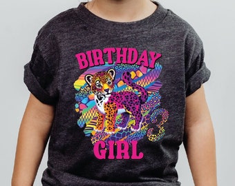 Custom 90s Inspired Tiger Birthday Girl Shirt, Vintage Style Tiger Birthday Girl Tshirt, Adult Youth Toddler Tee,  Birthday Girl Tee LS369