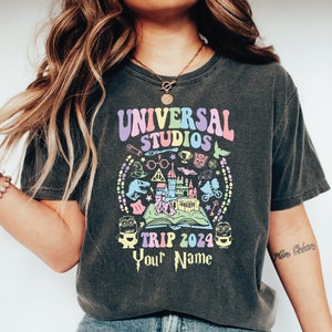 Custom 2024 Universal Studios Family Trip Shirt, Wizard House Family Vacation Shirt, Universal Studios Shirts For Family,  LS846