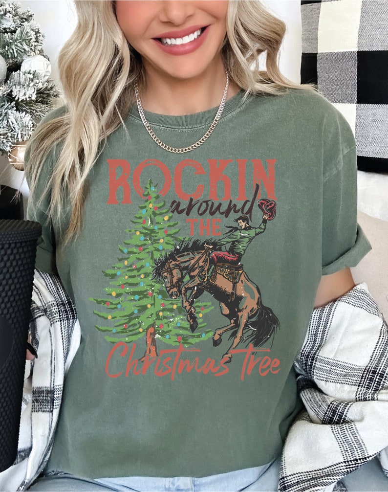 Rockin Around the Christmas Tree Comfort Colors Shirt, Country ...