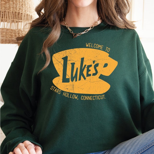 Retro Luke's Diner Sweatshirt And Hoodie, Luke's Diner Shirt, Stars Hollows Sweatshirt, Tv Show Gifts for Her Him, LS230