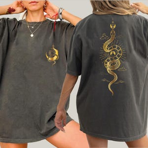 Chinese New Year Snake Two- Sided Comfort Colors Shirt,  Snake Shirt, Snake Chinese Graphic Tshirt, Lunar New Year Tee L197