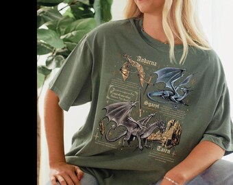 Fantasy Book Comfort Colors Shirt, Basgiath Dragon Rider Tee