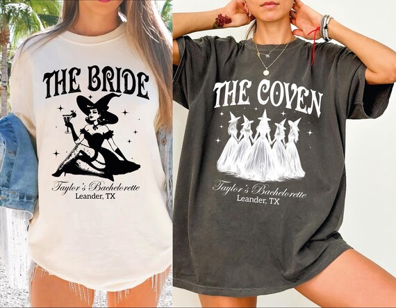 Bride's Coven Comfort Colors Shirt, Custom Witchy Bachelorette Party Shirt, Bridal Party Shirt, The Bride The Coven Shirt, L168