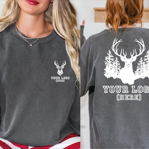 Comfort Colors Custom Logo Design Sweatshirt, Custom Logo Front and Back Shirt, Custom Brand Shirt, Custom Your Design Shirt L081