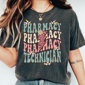 Pharmacy Tech Shirt, Pharmacy Technician Tshirts, Pharmacist Graduation Gift, Retro Pharmacy Tee, Pharmacy School Graduation Shirt, LS208