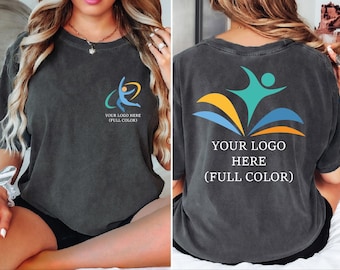 Custom Company Logo Comfort Colors Shirt, Your Business Logo or Brand Logo Shirt, Your Design Here, Team Logo Shirt, Company Logo Shirt