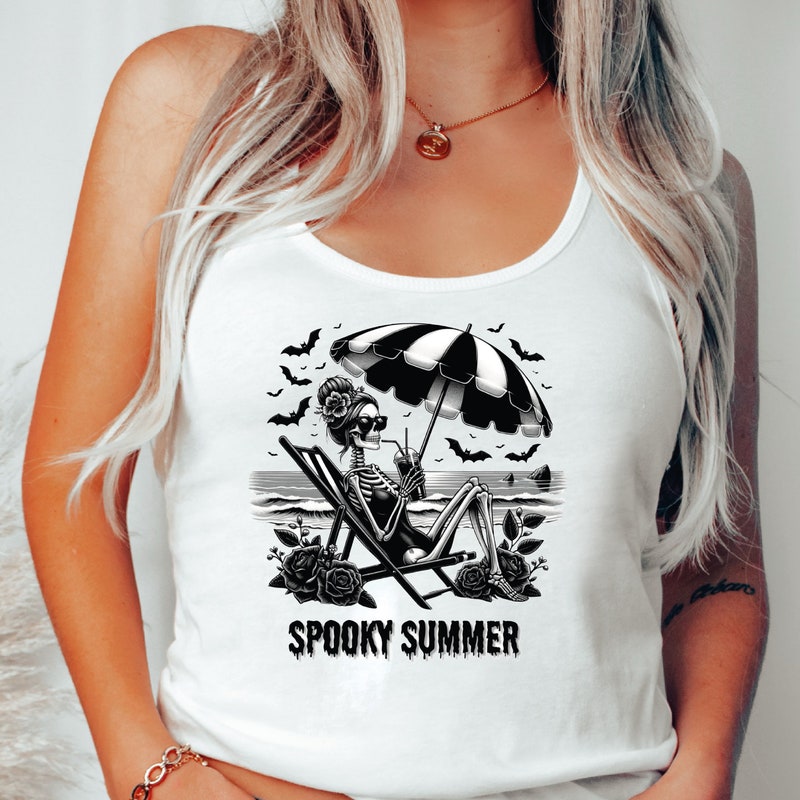 Spider Skull Crop T-Shirt with Detachable Sleeves