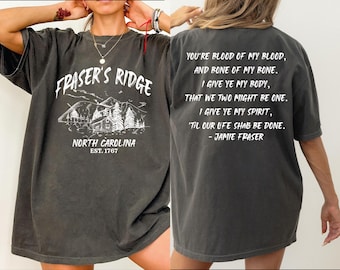 Fraser's Ridge Comfort Colors Shirt, North Carolina Shirt, Outlander Tee, Fraser's Ridge Gift, Men's and Women's Comfort Colors Shirt, L075