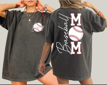 Custom Baseball Mom Shirt, Personalized  Game Day Mama Tee L704