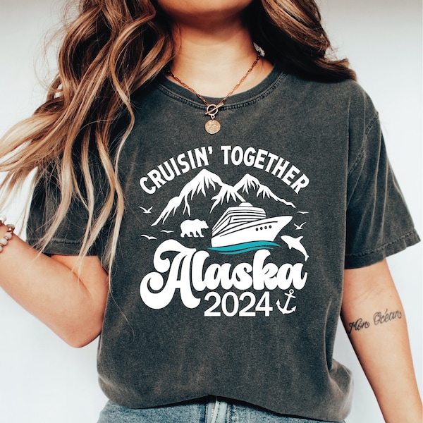 Alaska Cruise 2024 Comfort Colors Shirt, Alaska Family Trip Shirt, Summer Vacation T-Shirt, Family Alaska Travel Shirt LS876