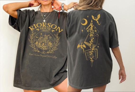 Xaden Riorson House Comfort Colors Shirt, Iron Flame Shirt, Dragon Rider 2-Sided Shirt, Violent Sorrengail, Bookish Gifts, L142