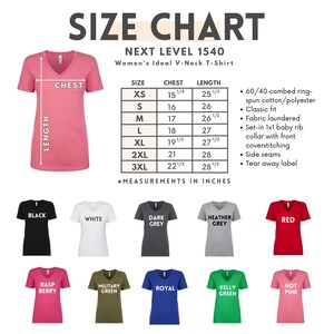 a women's v - neck t - shirt sizes chart