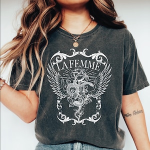La Femme Comfort Colors Shirt, Snake And Rose Dark Art Comfort Colors Shirt, Snake And Rose Comfort Colors Shirt Gift-209 image 1