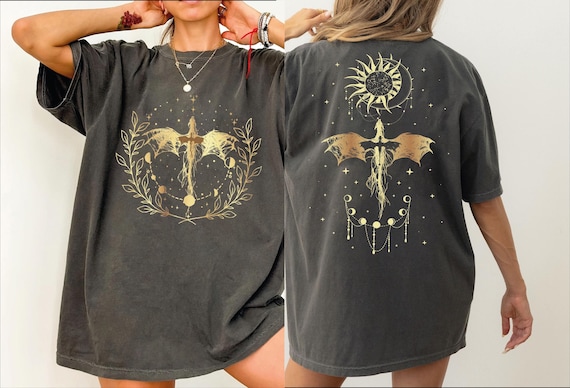Comfort Colors Dragon Rider 2-Sided Shirt, Riders Quadrant Tee, Comfort Colors Basgiath Shirt L106