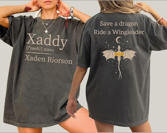 Comfort Colors Xaddy Xaden Riorson Shirt, Save A Dragon Ride A Wingleader Tee
