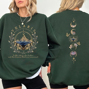 Velaris Sweatshirt and Hoodie, A Court of Thorns And Roses Sweatshirt, Acotar Sweatshirt, Velaris Crewneck, Night Court Sweater L076