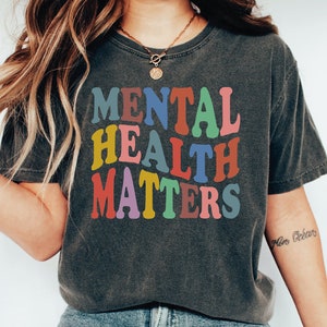 Mental Health Matters Shirt, Mental Health Shirt, Mental Health Awareness, Anxiety Shirt, Therapist Tee, Retro Psychologist Shirt, LS356
