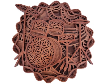 Drums music instrument multi layer mandala | wall art | home decor | 3D art