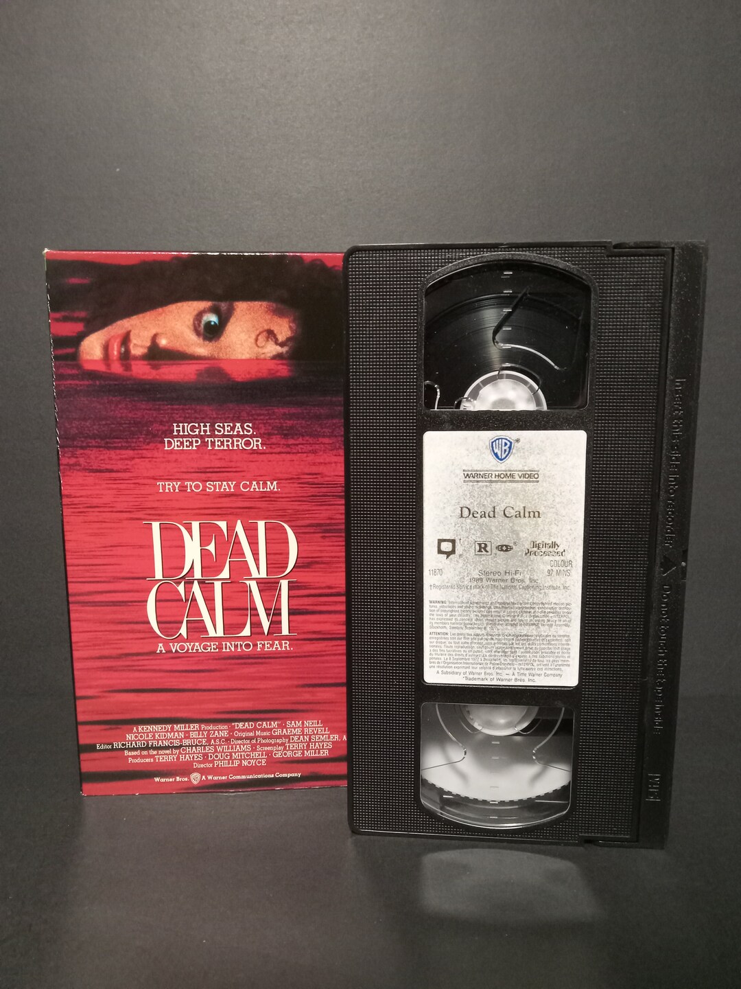 1989 Dead Calm VHS Movie Horror Sam Neill Nicole Kidman Etsy