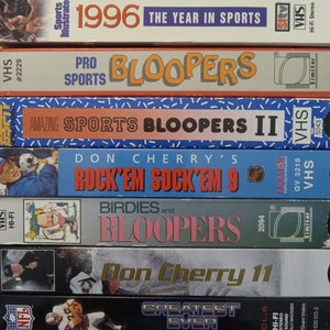 Buy 2 Get 1 Free VHS Tapes Sports Bloopers rock&#39;em Sock&#39;em Sports Illustrated | VHS Collector | Sports Enthusiast | Unique Gift |