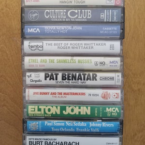Rock Pop Cassette Tape's, Classic Pop Rock You Pick - Etsy