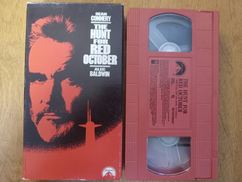 1990 the Hunt for Red October VHS Movie, RED TAPE, Sean Connery Alec