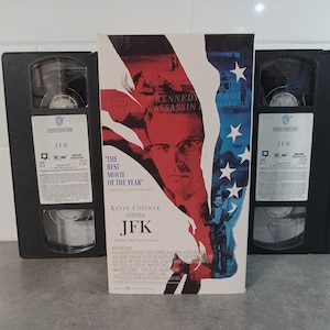 1991 JFK VHS Movie 2 Tapes | VHS Movie Collector | Unique Gift Idea | Used Vhs Tape | Retro