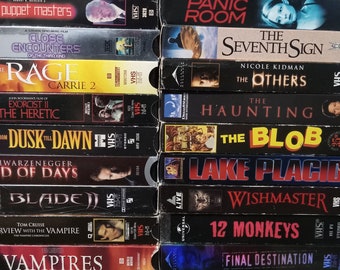 Updated - VHS Movie Tapes Pick One: Horror VHS / Sci-Fi Thriller and More / Retro VHS Collector Nostalgia / Used Vhs Tapes