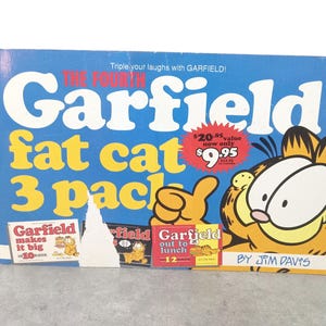 1995 The Fourth Garfield Fat Cat Pack 3 Comic Books in One | Used Book Enthusiast | Book Collector |Vintage Book Collection