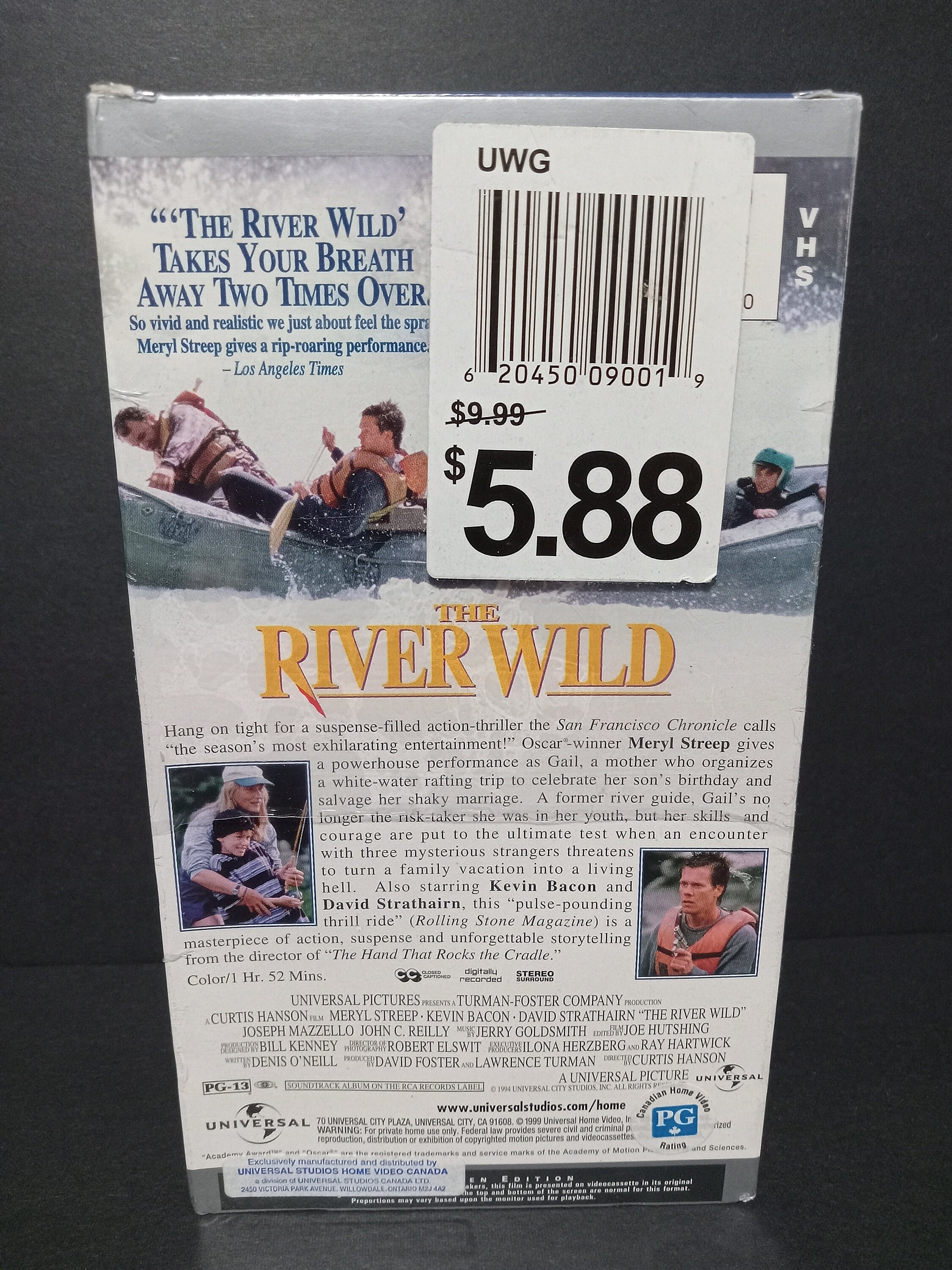 1994 the River Wild Sealed VHS Movie, Kevin Bacon, Meryl