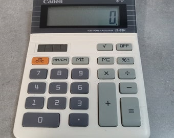 Vintage Canon Electronic Calculator LS-83H Tested Working | Unique Gift Idea | Retro Nostalgia Office Supplies