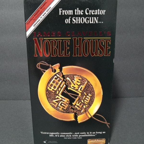 1993 Noble House VHS Boxset 3 Tapes James Clavell's T.V. mini series - Nostalgia | VHS Movie Collector | Unique Gift Idea | Used VHS Tape