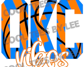 OKC Vibes Oklahoma City digitaal png-bestand, dtf, dtg, sublimatie, grafisch T-shirtontwerp twee ontwerpen